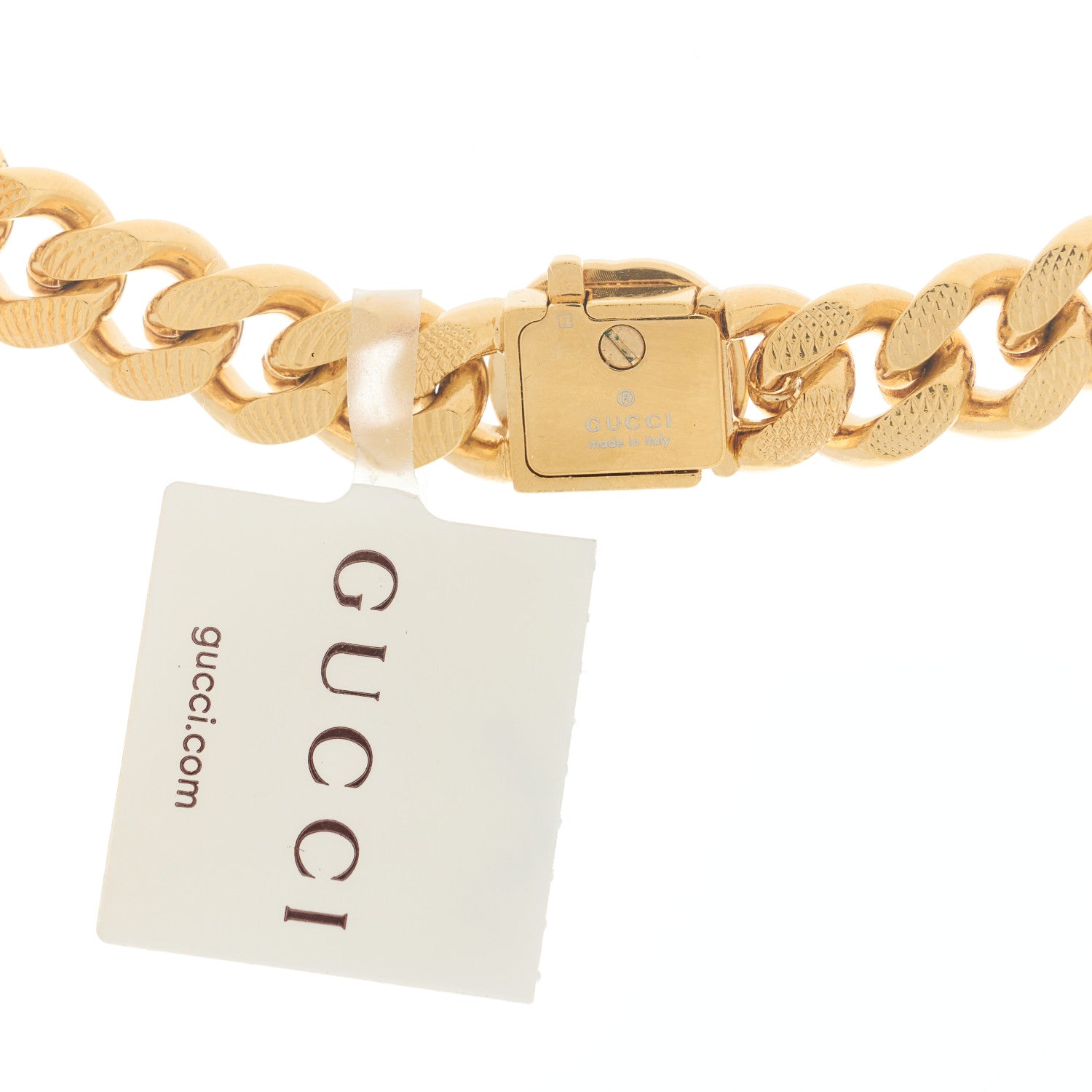 Gucci Interlocking G Script Choker Necklace Gold 4 of 5