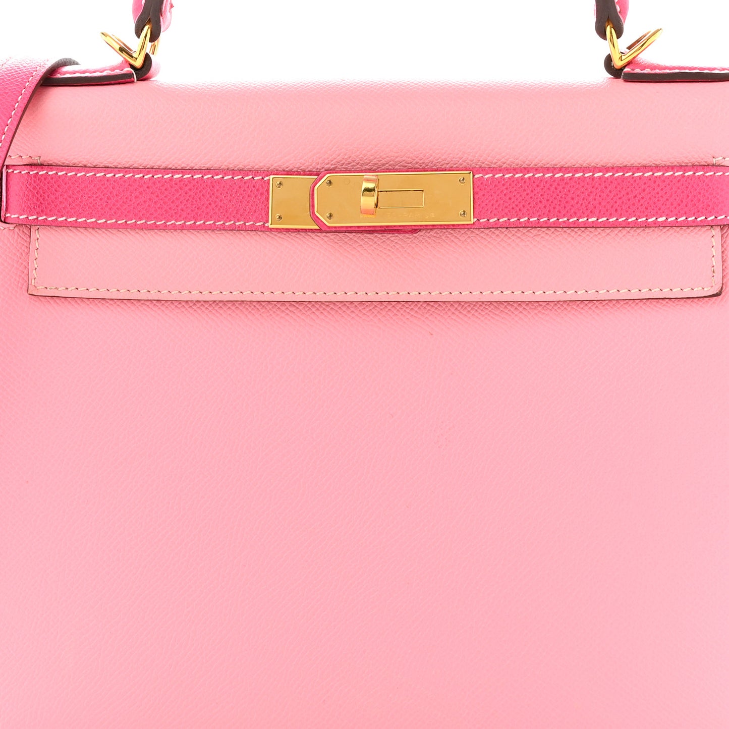Epsom Bi-Color Horseshoe Kelly Sellier 28 Rose Confetti Rose Tyrien
