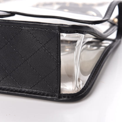 Chanel Lambskin PVC Medium Coco Sand Flap Black 9 of 14