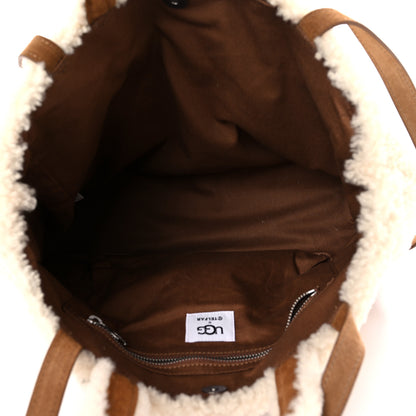 Telfar X UGG Suede Shearling Medium Shopping Bag Natural 5 of 15