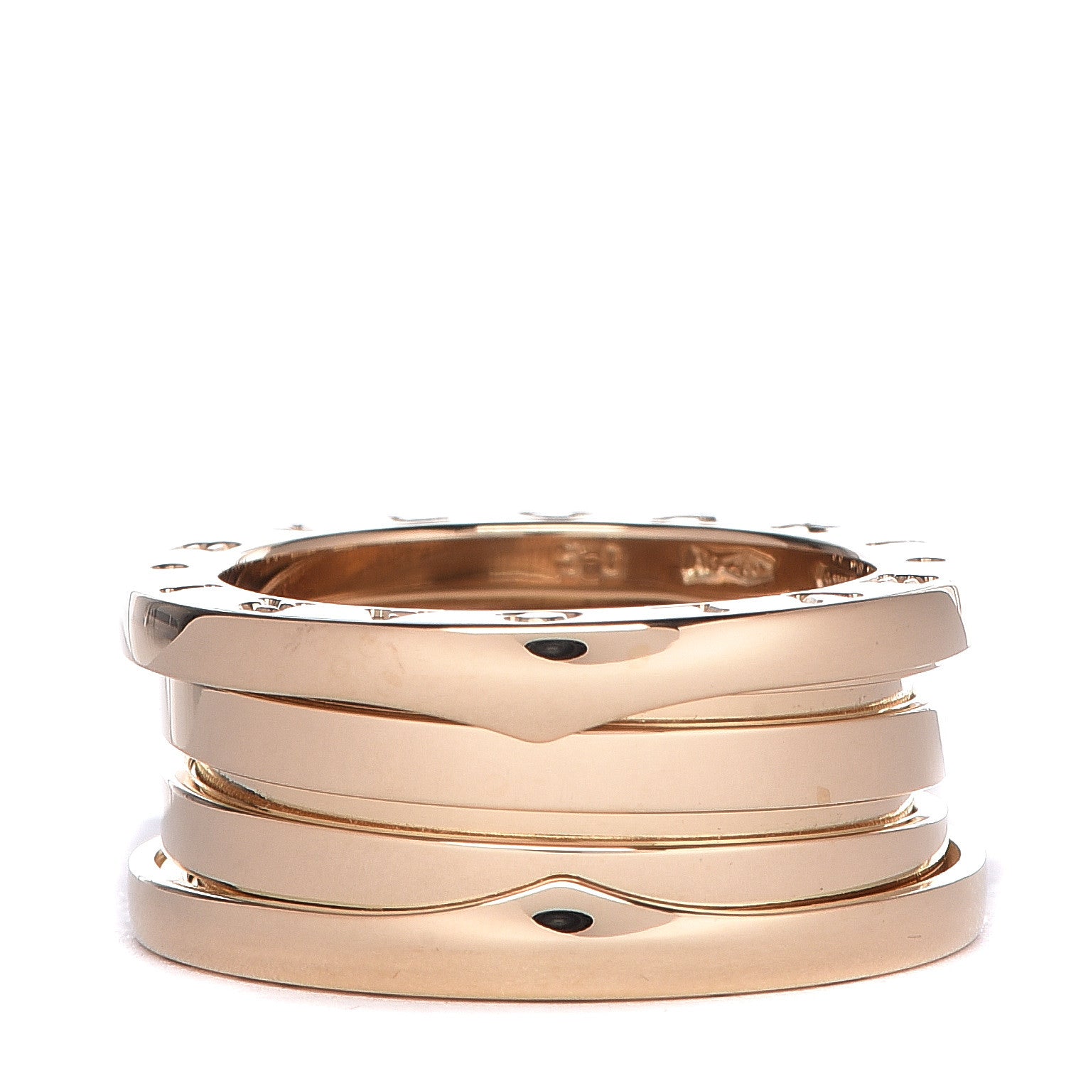 Bulgari 18K Yellow Gold B.Zero1 Three-Band Ring 50 5.25 1 of 5