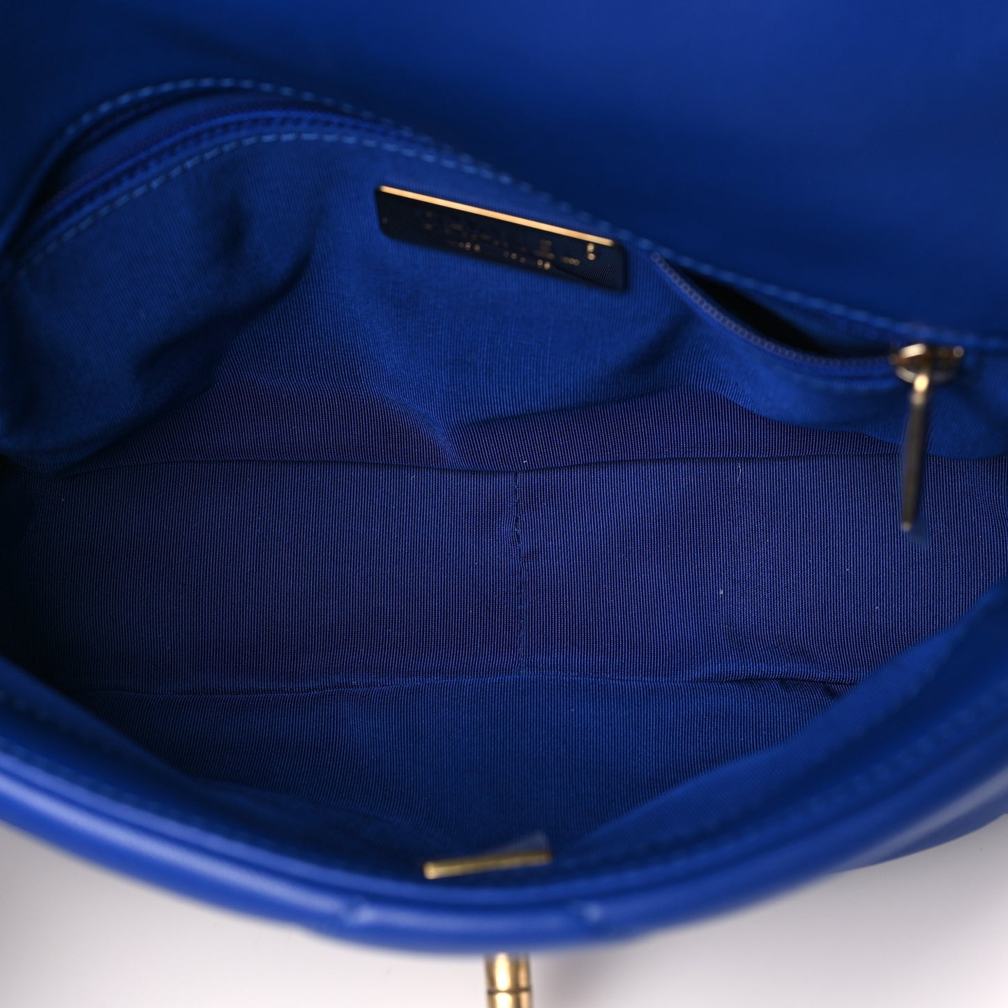Lambskin Quilted Medium Chanel 19 Flap Blue