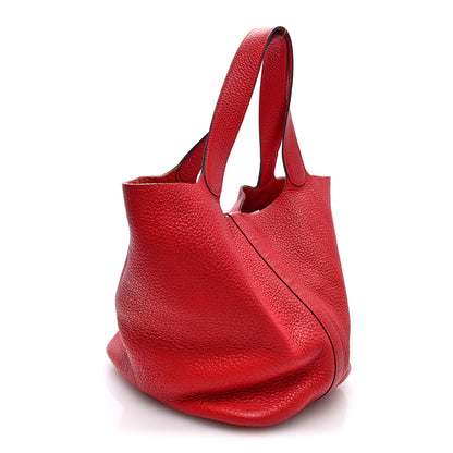 Hermes Taurillon Clemence Picotin Lock 26 GM Rouge Casaque 3 of 10