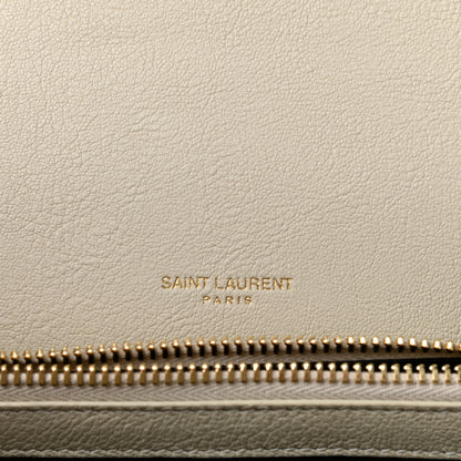 Saint Laurent Sheepskin Matelasse Chevron Monogram Medium College Bag Crema Soft 6 of 10