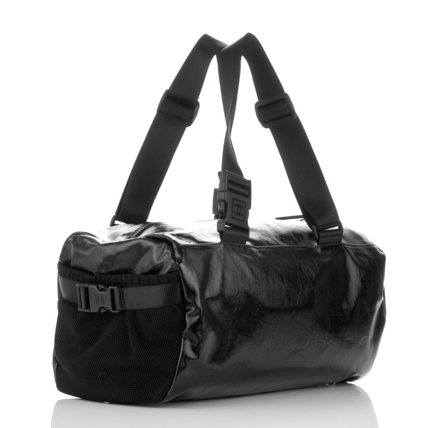 Chanel Coated Canvas Sport Duffel Black 3 of 7