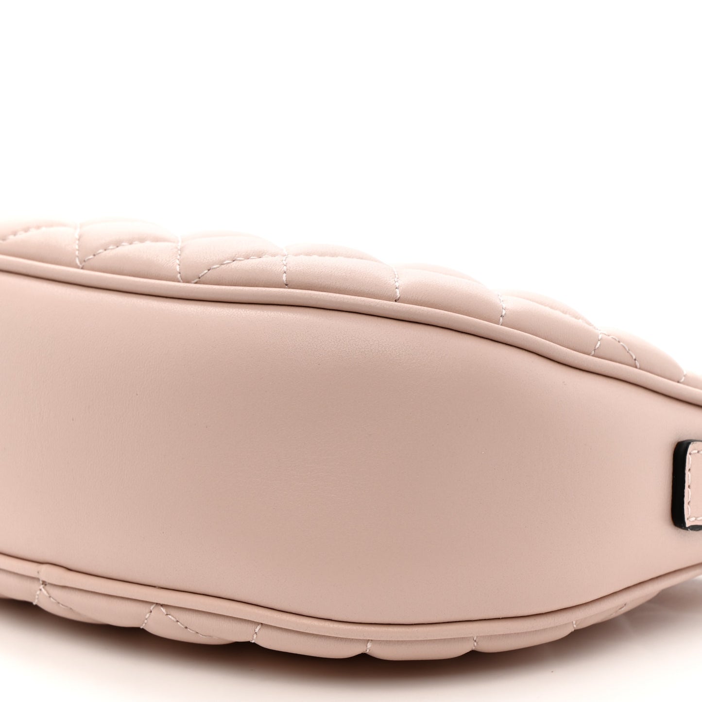 Nappa Quilted La Medusa Half Moon Crossbody Light Pink