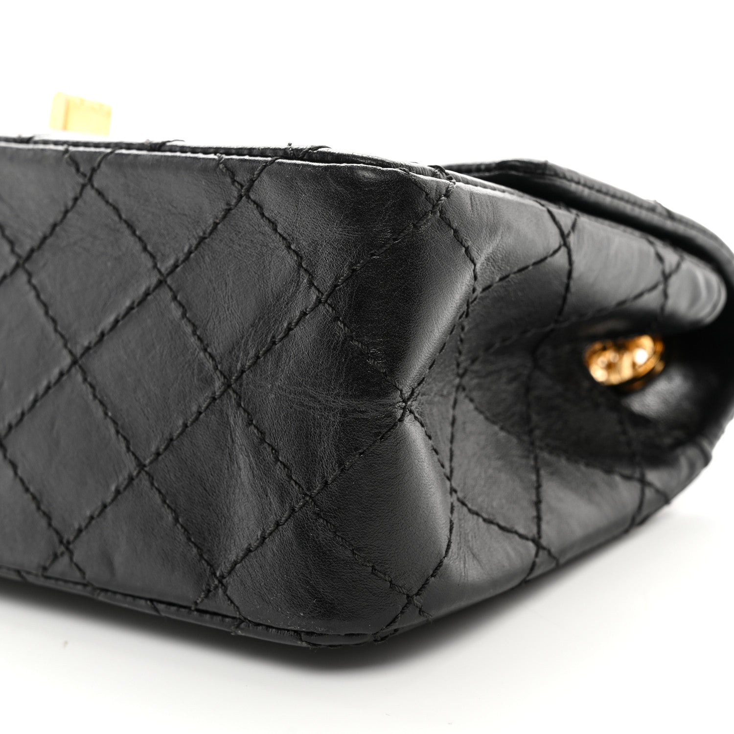 Chanel Aged Calfskin Quilted 2.55 Reissue Mini Flap Black 10 of 10