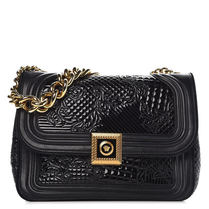 Versace Patent Vanitas Shoulder Bag Black 1 of 12