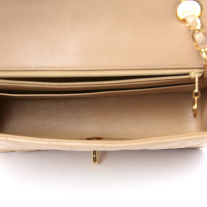 Chanel Lambskin Quilted Medium Single Flap Beige 4 of 8