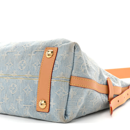 Louis Vuitton Monogram Denim CarryAll PM Sky Blue 10 of 12