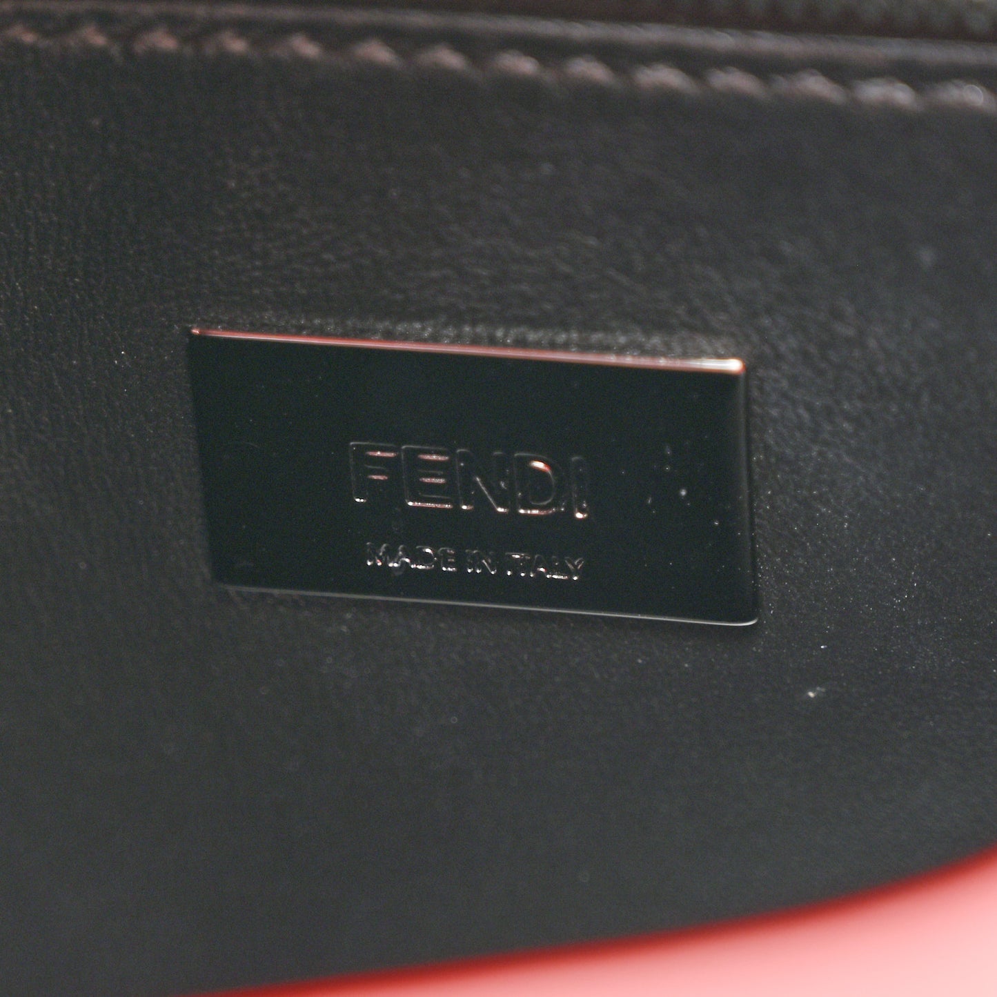 Vitello Seta Nappa Mini Plexi Handle Peekaboo Iconic Satchel Pomodoro