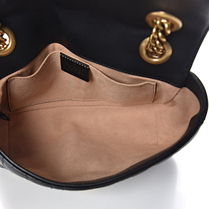 Gucci Calfskin Matelasse Studded Mini Pearly GG Marmont Shoulder Bag Black 5 of 10