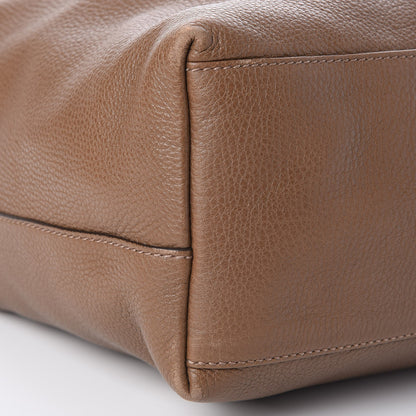 Gucci Pebbled Calfskin Twill Hobo Brown 8 of 9