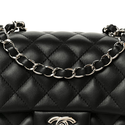 Chanel Lambskin Quilted Mini Square Flap Black 9 of 11