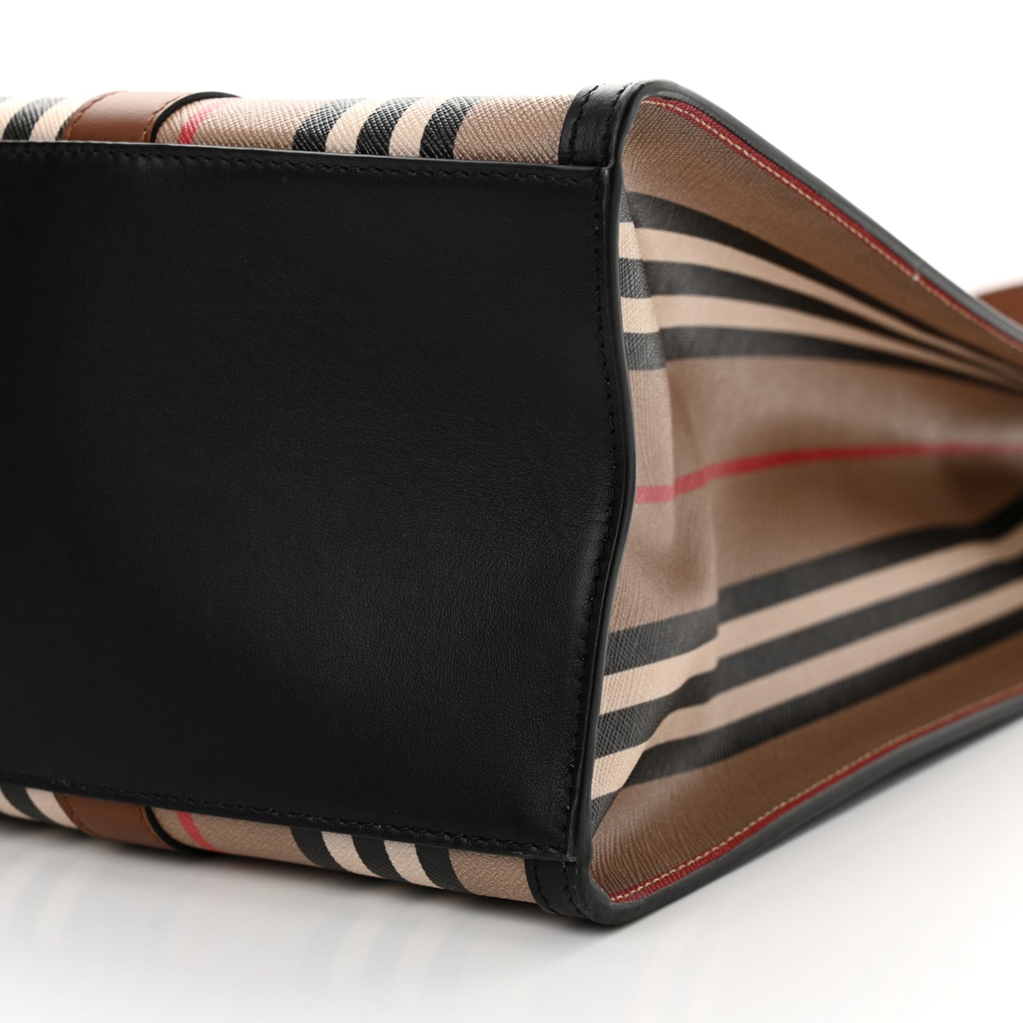 E-Canvas Stripe Book Tote Archive Beige