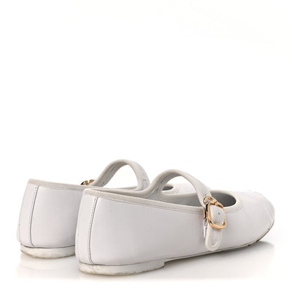 Chanel Lambskin Mary Jane Flats 39 White 5 of 14