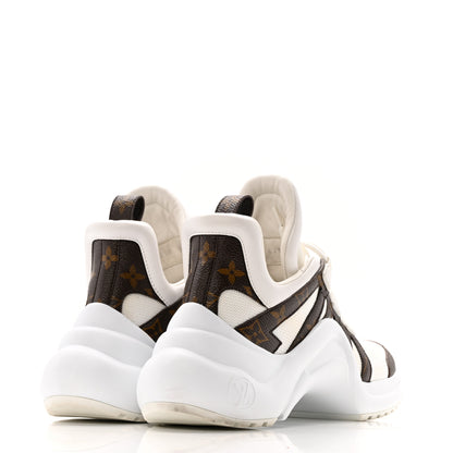 Louis Vuitton Patent Monogram LV Archlight Sneakers 38 White 4 of 12