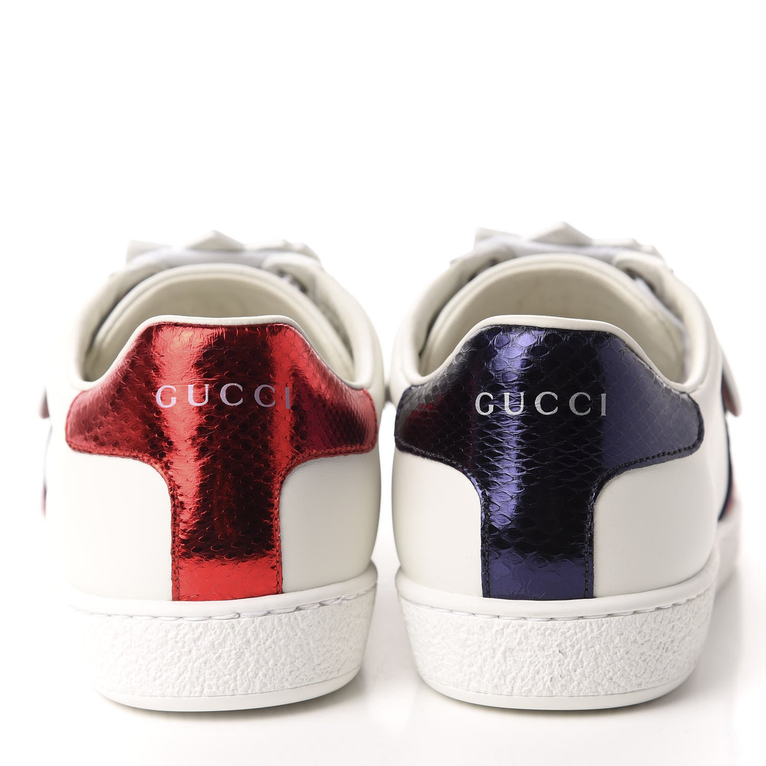 Gucci Calfskin Ayers Crystal Web Pineapple Embroidered Womens New Ace Sneakers 36.5 White 5 of 10