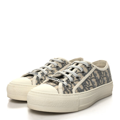 Christian Dior Canvas Oblique Walk'N'Dior Low Top Sneakers 36 Stone Grey 3 of 8