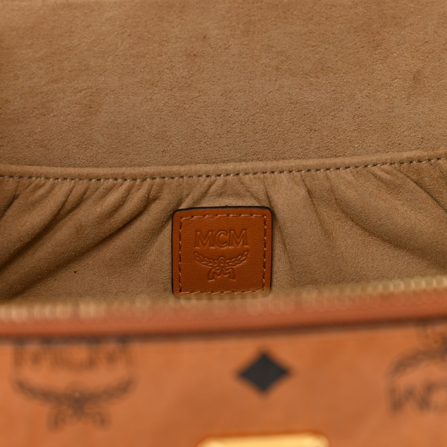 MCM Visetos Vanity Case Cognac 7 of 11