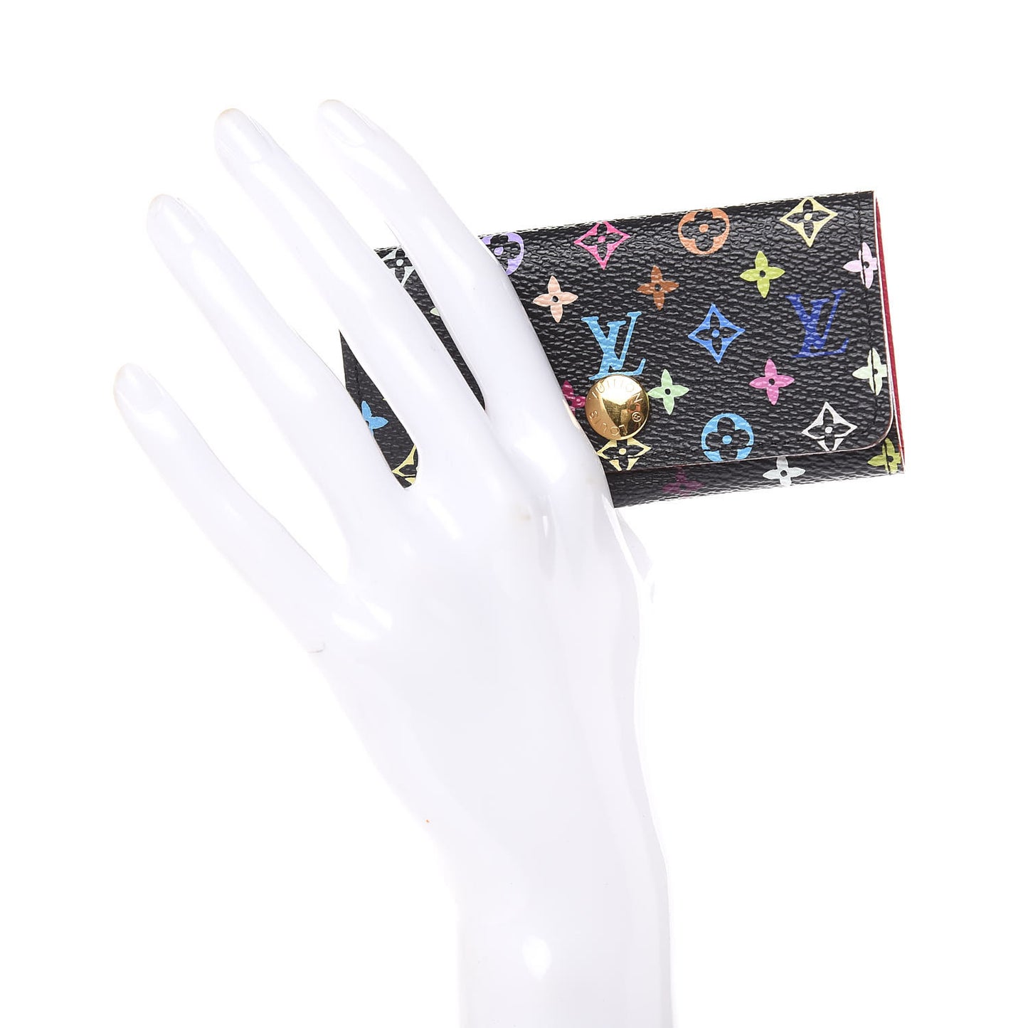 Monogram Multicolor Multicles 4 Key Holder Black Grenade