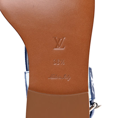 Louis Vuitton Monogram Escale Palma Flat Sandals 36.5 Blue 6 of 8