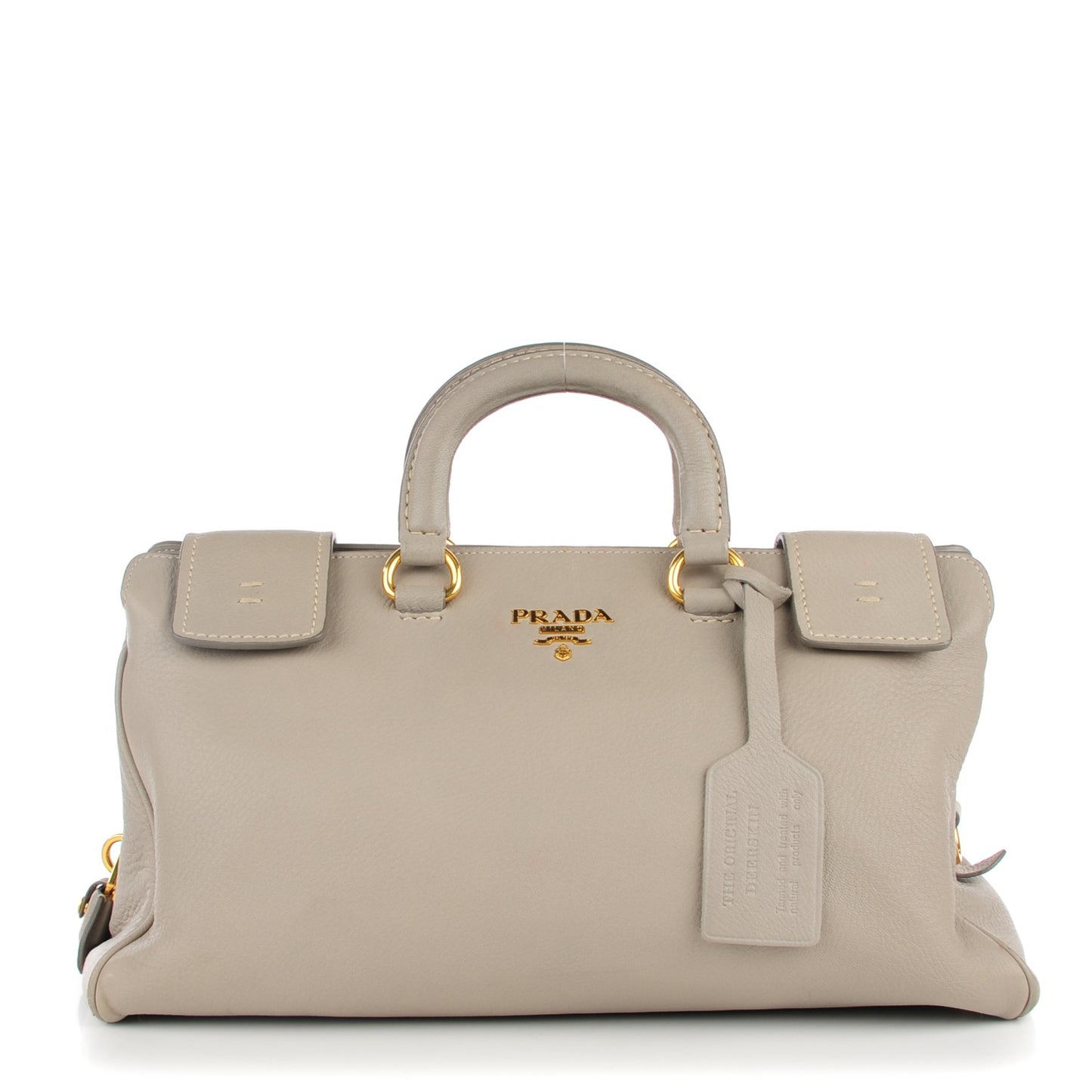 Cervo Deerskin Top Handle Tote Pomice