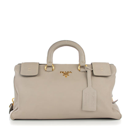Prada Cervo Deerskin Top Handle Tote Pomice 1 of 9