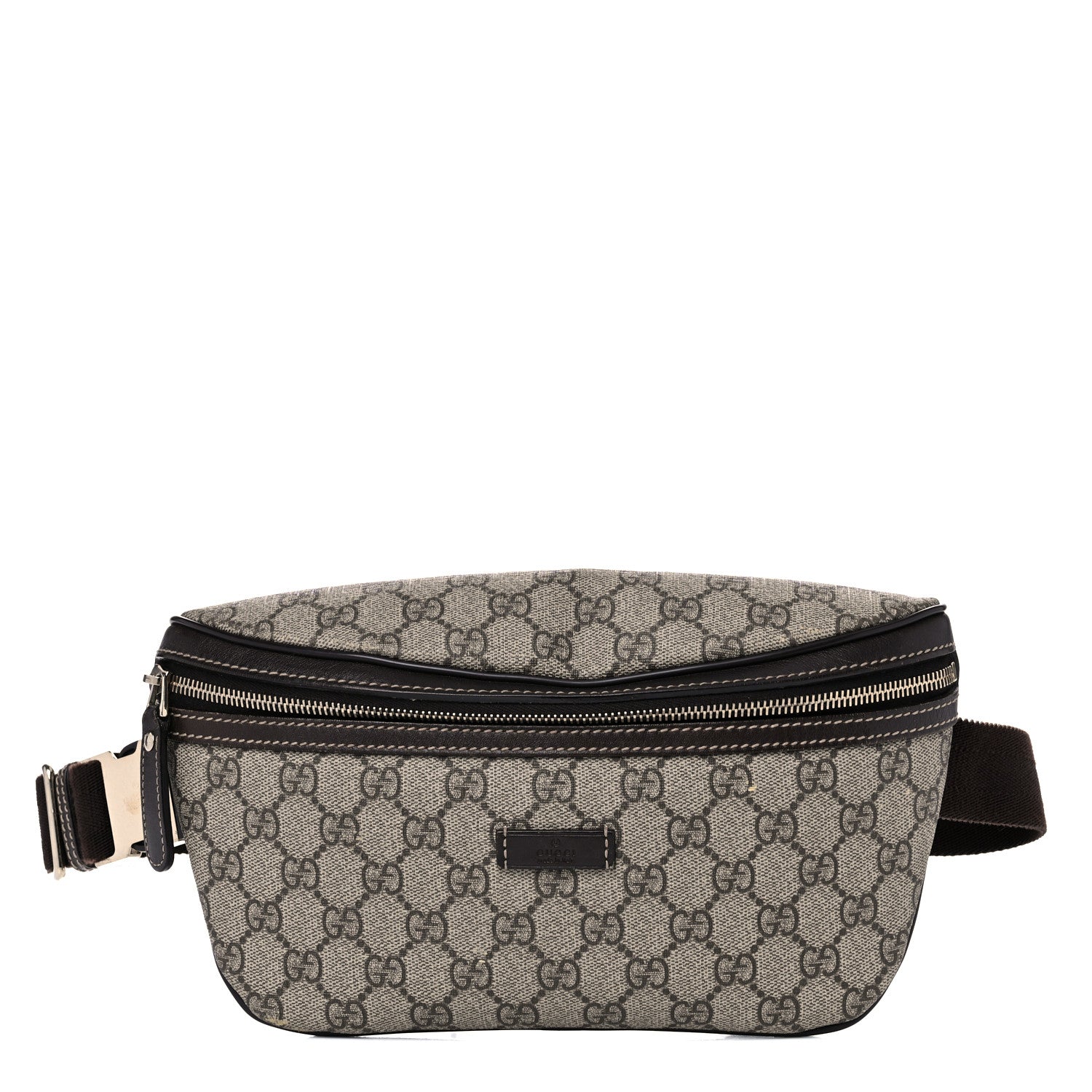 Gucci GG Supreme Monogram Belt Bag Dark Brown 1 of 13