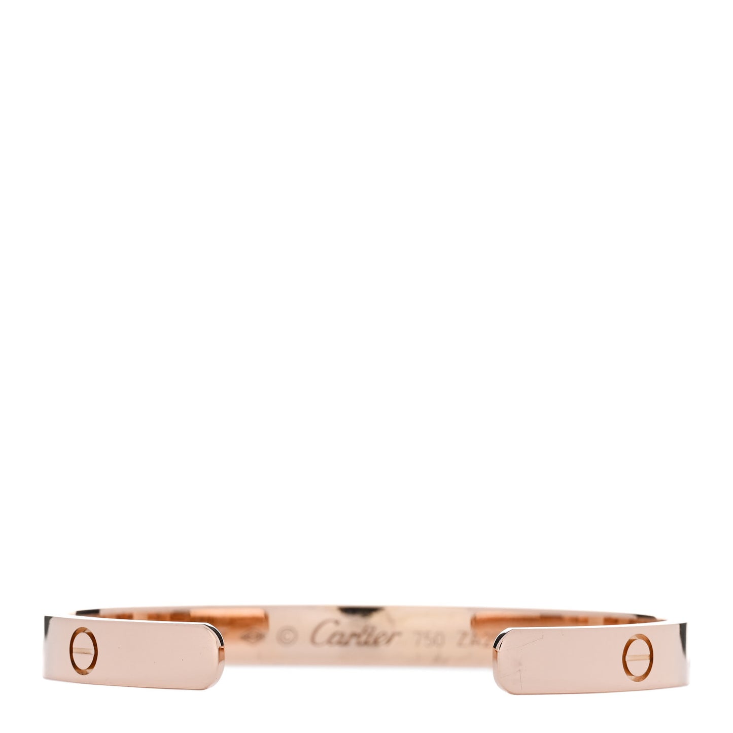 18K Pink Gold LOVE Cuff Bracelet 17