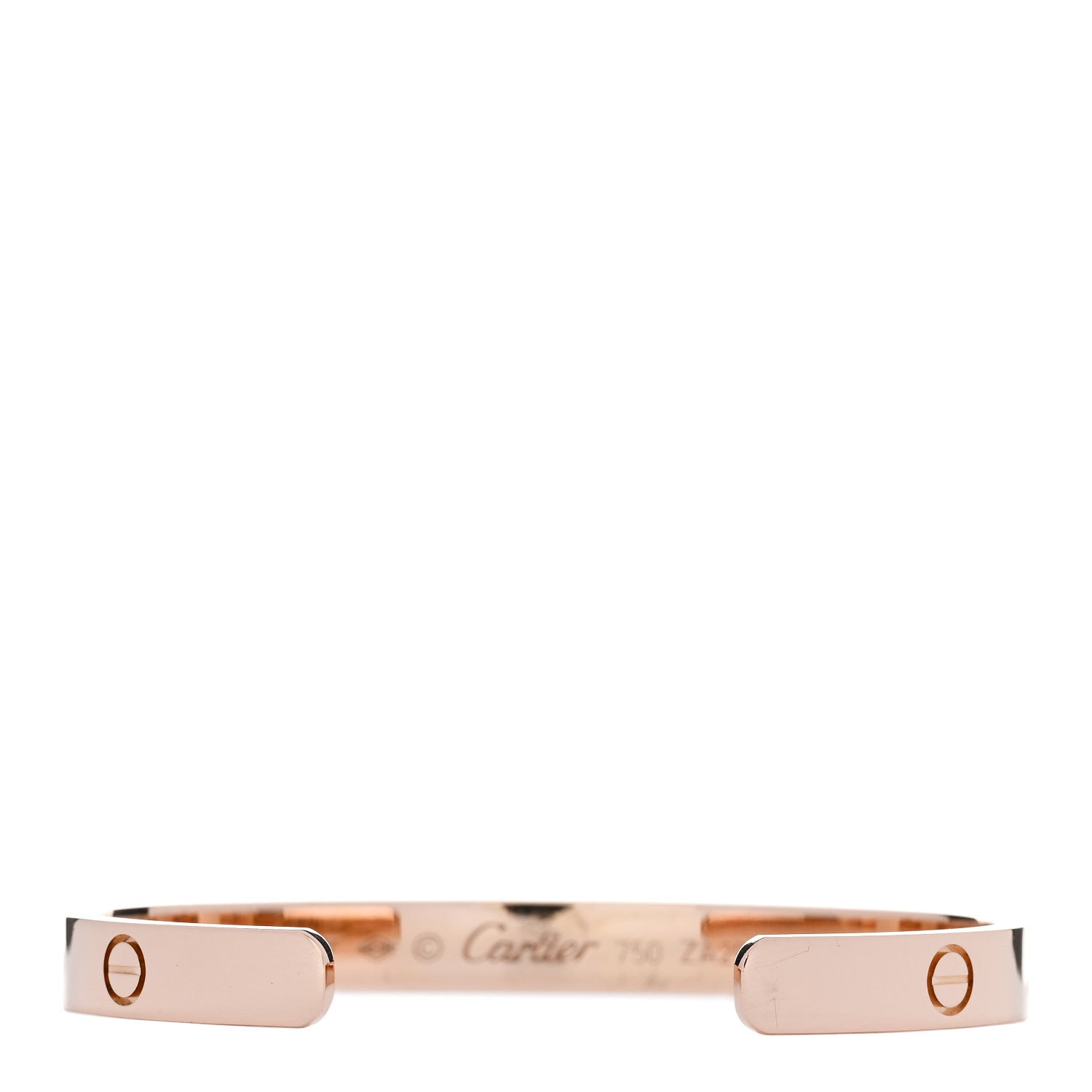 Cartier 18K Pink Gold LOVE Cuff Bracelet 17 2 of 4