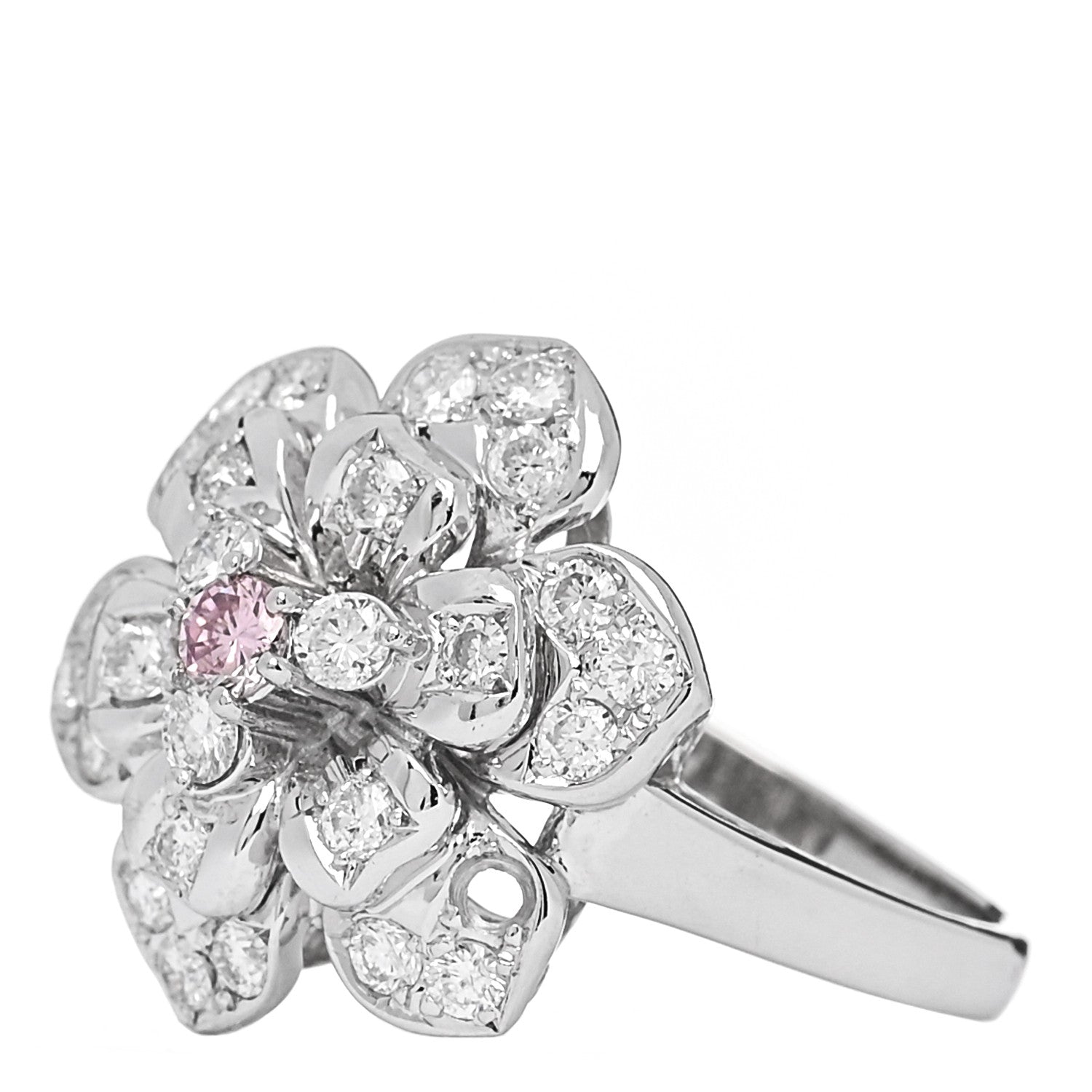 Parker & West by FASHIONPHILE Platinum Pink Diamond 1.11ctw Flower Cocktail Ring 57 8 3 of 10