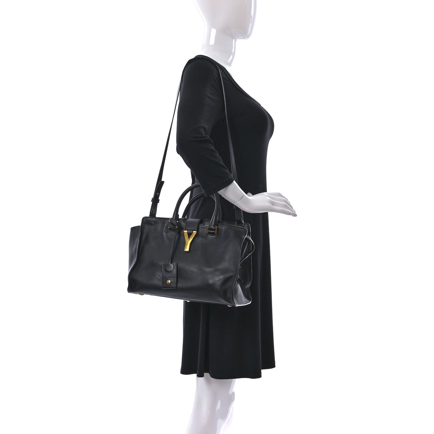 Calfskin Small Classic Y Cabas Black