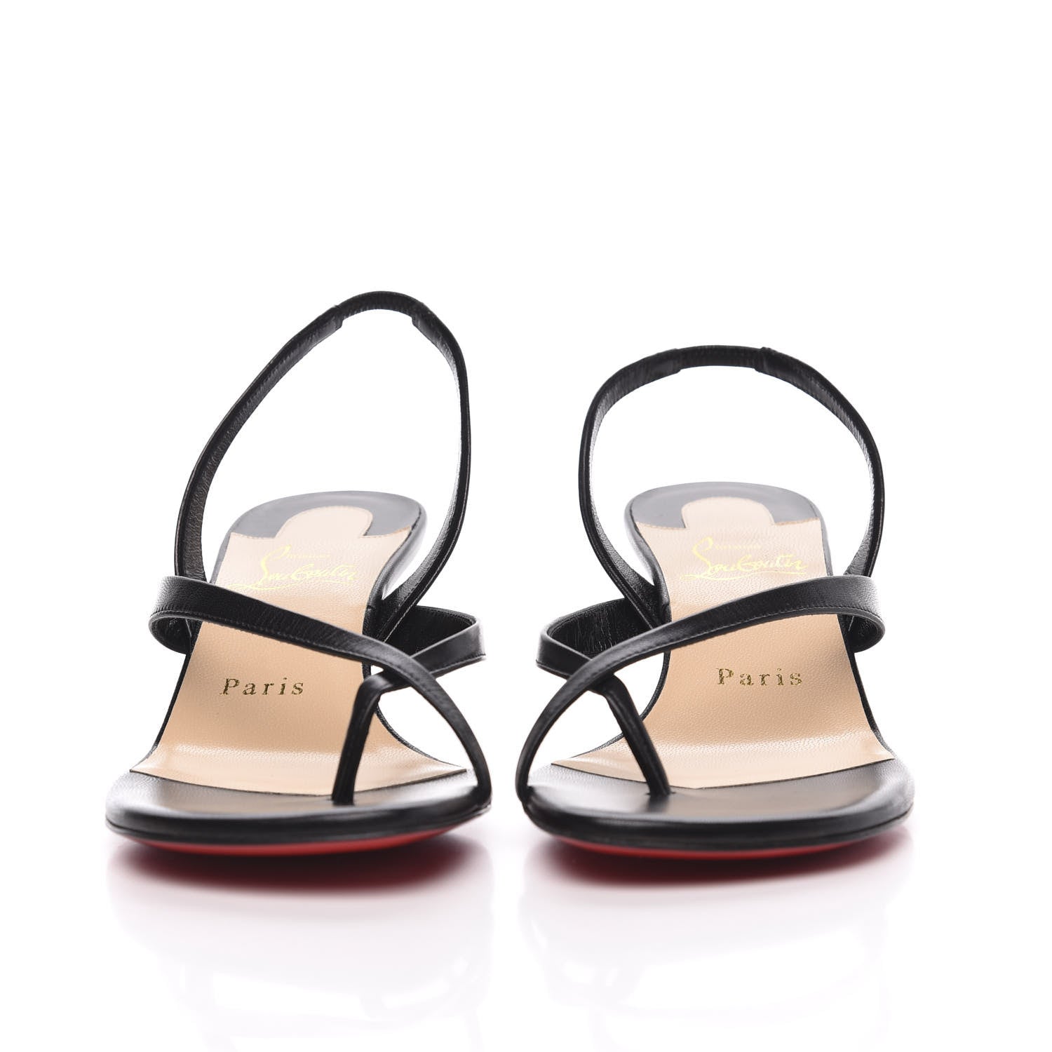 Christian Louboutin Kid Taralita 55 Thong Sandals 37 Black 3 of 8