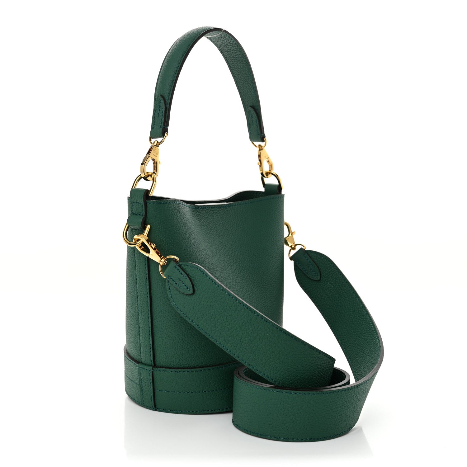 Moynat Taurillon Blush Baluchon BB Emerald 4 of 10