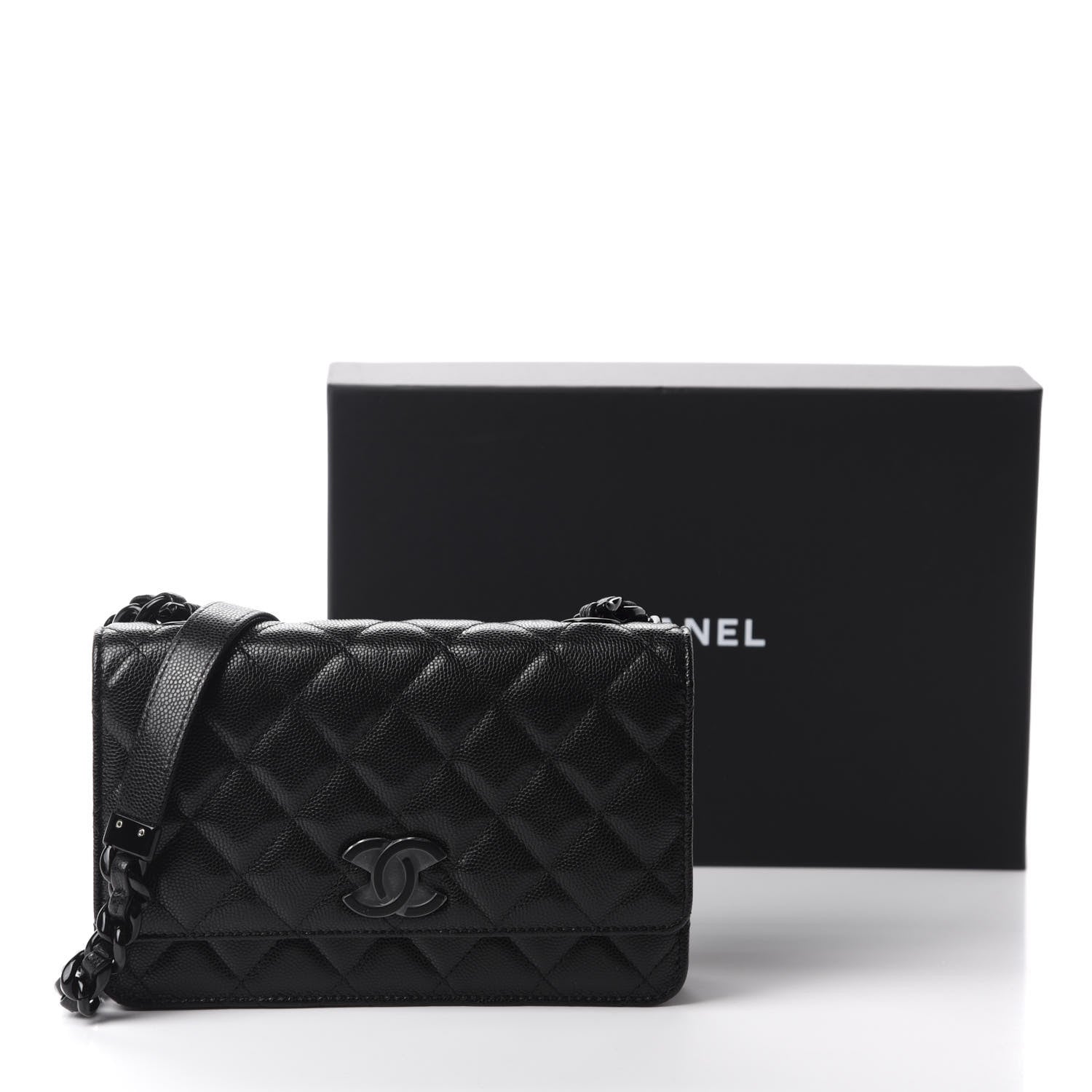 Chanel Caviar Quilted My Everything Wallet On Chain WOC Black 12 of 12