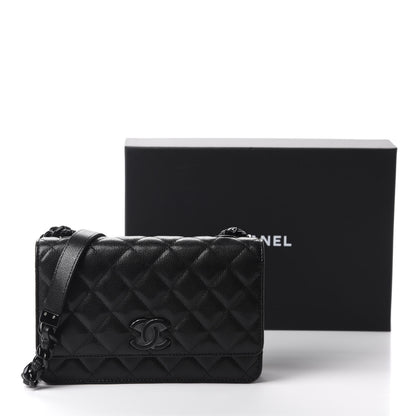 Chanel Caviar Quilted My Everything Wallet On Chain WOC Black 12 of 12