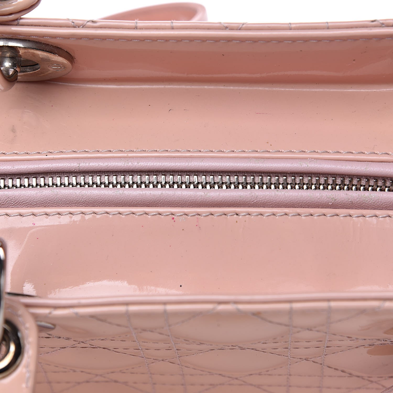 Christian Dior Patent Cannage Medium Lady Dior Pale Pink 13 of 16
