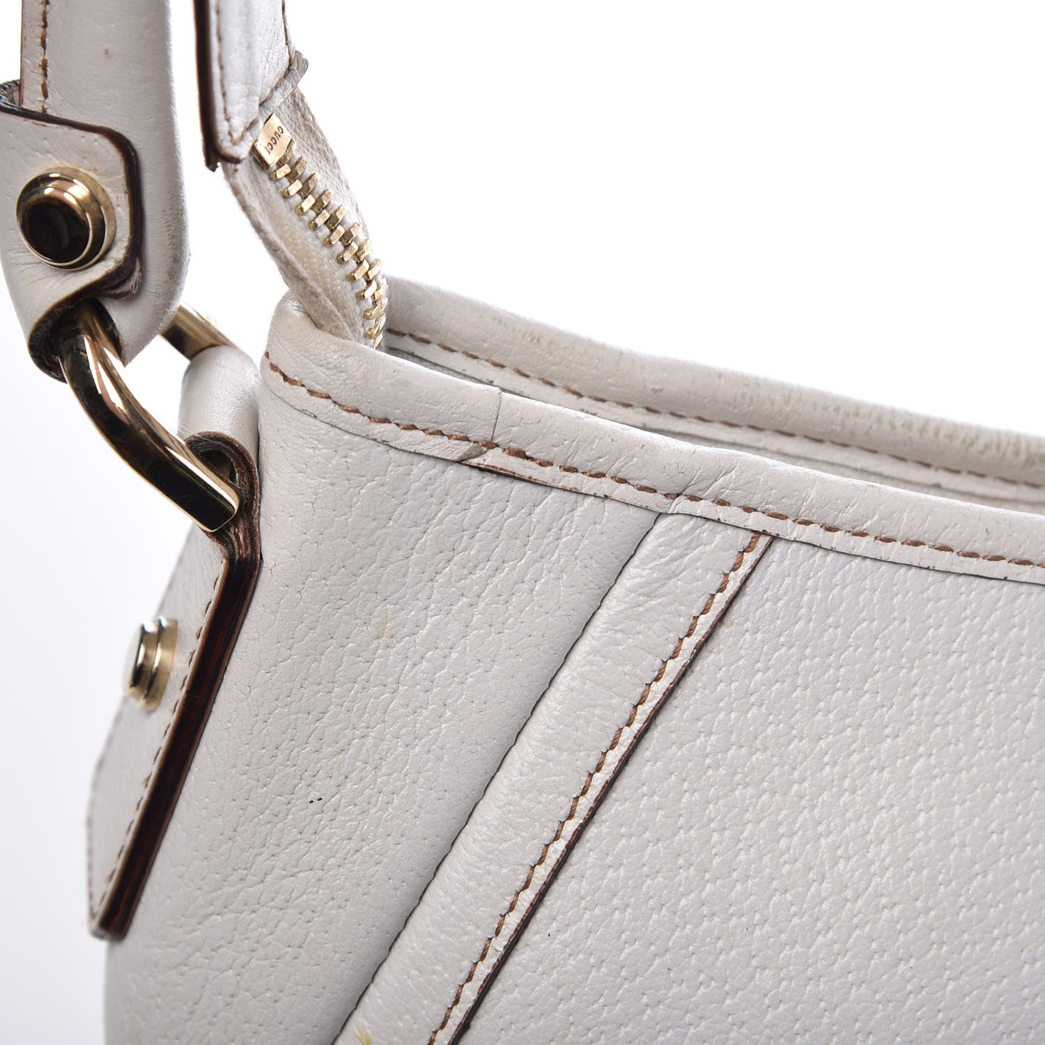 Gucci Calfskin D Ring Abbey Pochette White 9 of 17
