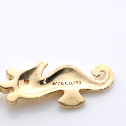Tiffany 18K Yellow Gold Diamond Seahorse Charm Pendant 3 of 3