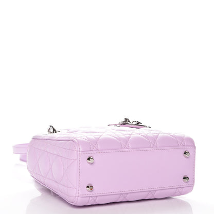 Christian Dior Lambskin Cannage Mini Lady Lilac 4 of 8