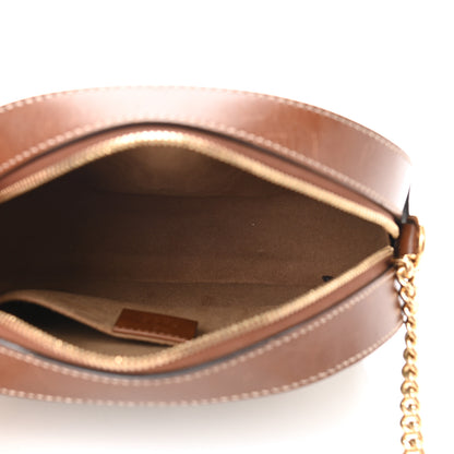 Gucci GG Supreme Monogram Cuoio Toscano Mini Chain Shoulder Bag Beige Ebony Cuir 5 of 11