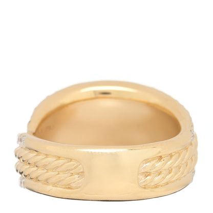 David Yurman 18K Yellow Gold Diamond 13mm Origami Ring 52 6 3 of 4