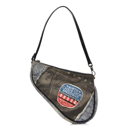 Christian Dior Denim Speedyway Mini Saddle Pochette 1 of 11