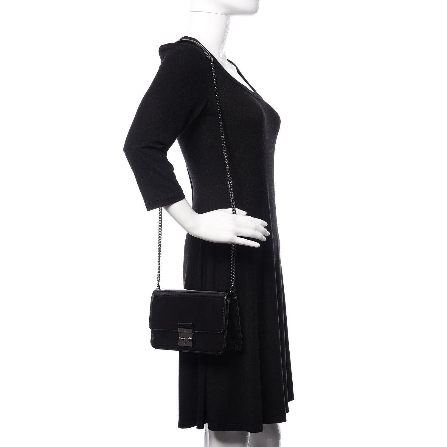 Christian Dior Patent Shoulder Bag Black 2 of 10