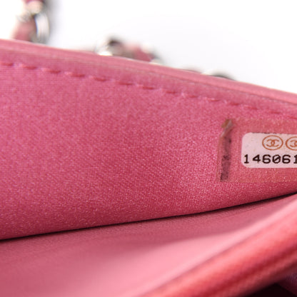 Chanel Lambskin Camellia Embossed Wallet On Chain WOC Pink 8 of 11