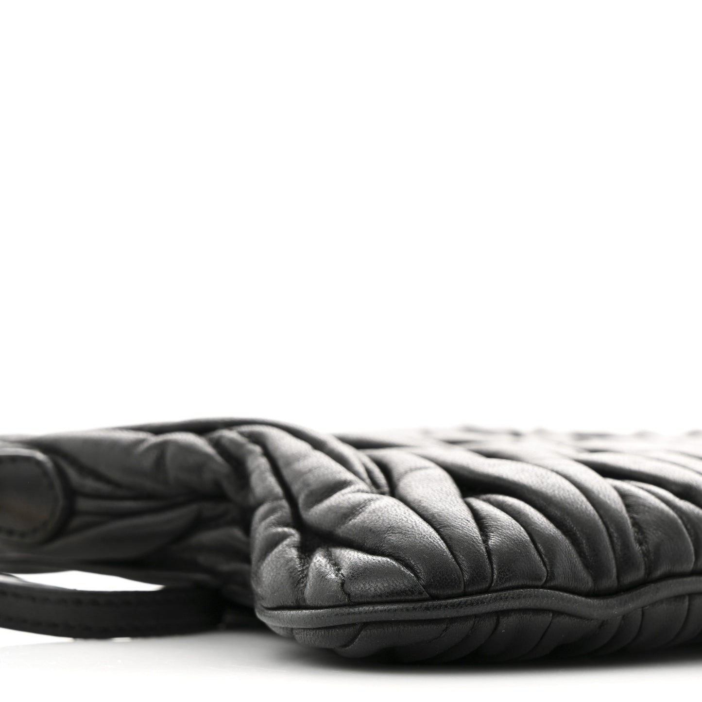 Nappa Matelasse Crossbody Clutch Black