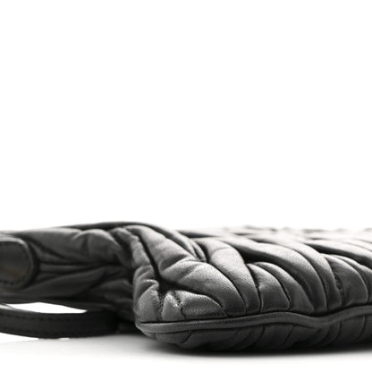 Miu Miu Nappa Matelasse Crossbody Clutch Black 10 of 11