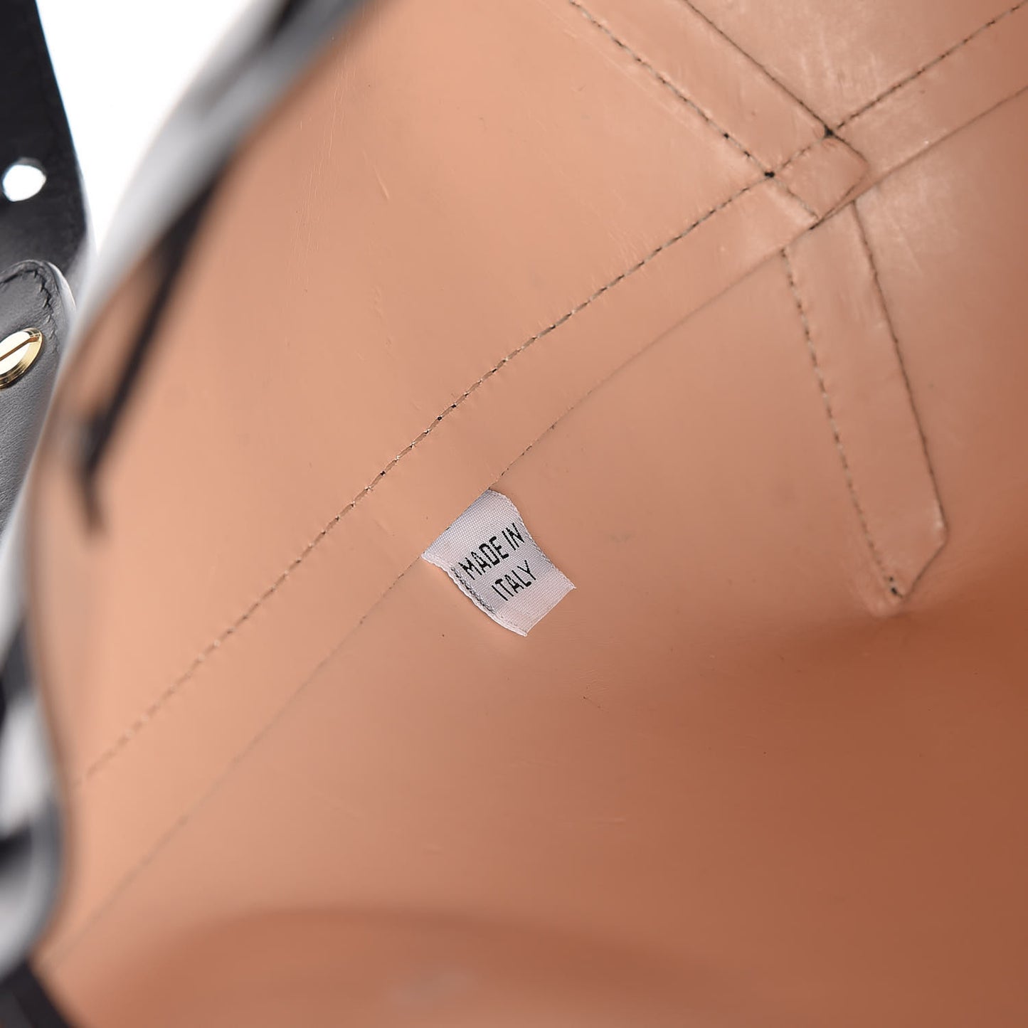 Calfskin Mini Bucket Bag Black Ballerina