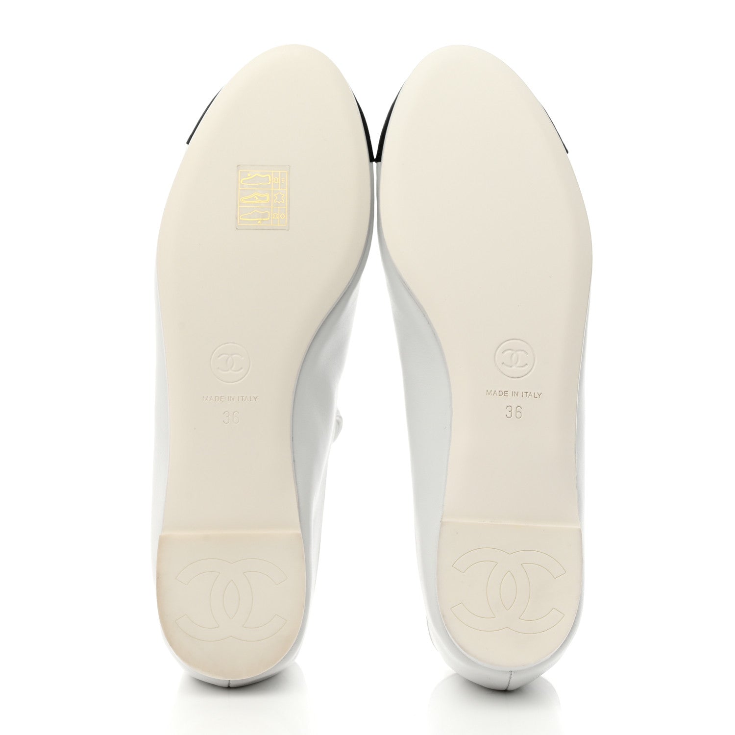 Chanel Lambskin Grosgrain Cap Toe CC Ballerina Flats With Leg Warmers 36 White 6 of 10